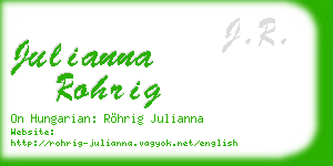 julianna rohrig business card